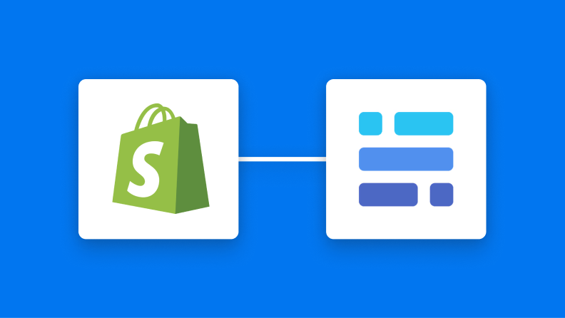 ShopifyとBaserowの連携イメージ