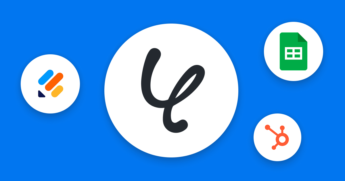 JotformとGoogle スプレッドシートとHubSpotの連携イメージ