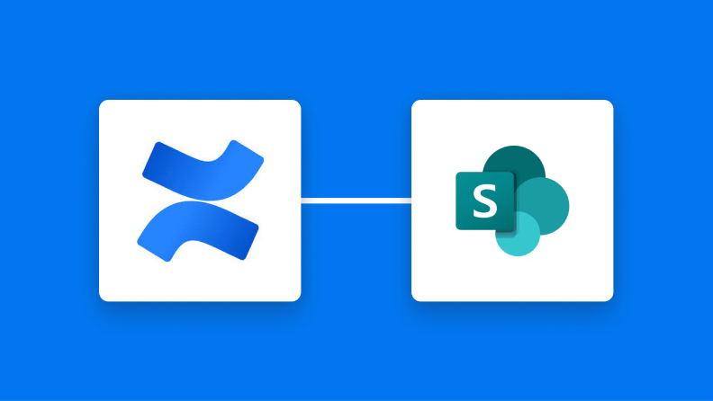 ConfluenceとMicrosoft SharePointの連携イメージ