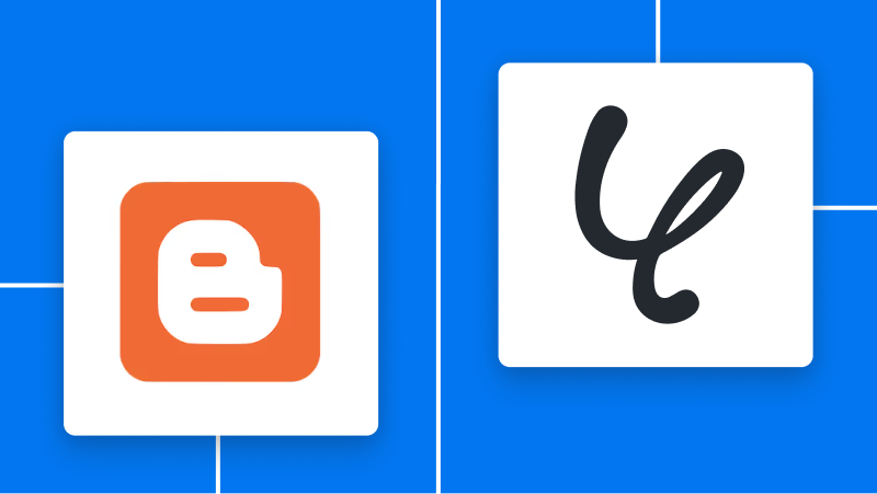 BloggerとYoomの連携イメージ