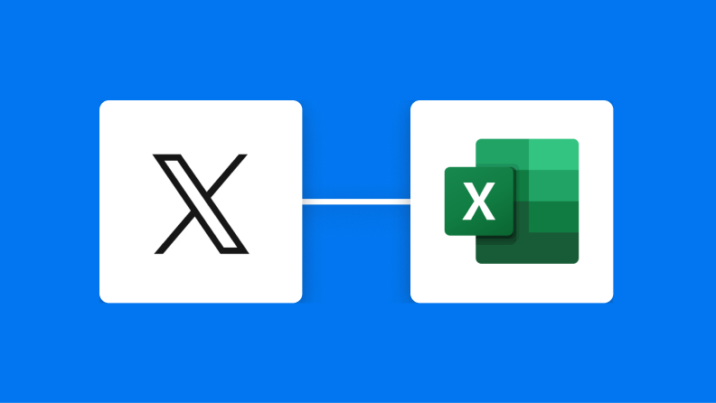 X（Twitter）とMicrosoft Excelの連携イメージ