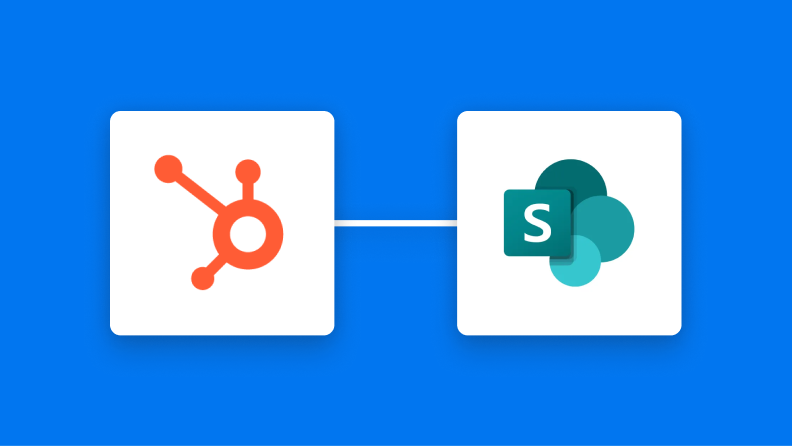 HubSpotとMicrosoft SharePointの連携イメージ