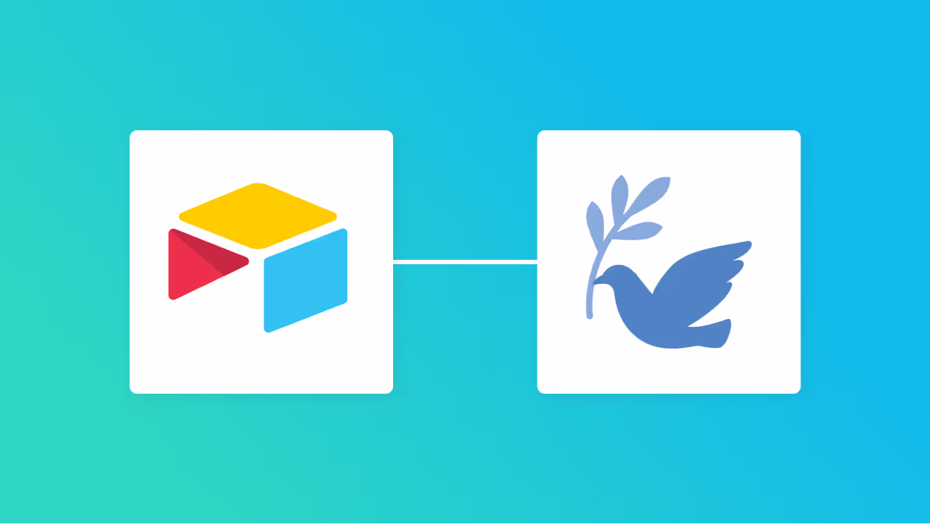 Airtableとトヨクモ安否確認サービス2の連携イメージ