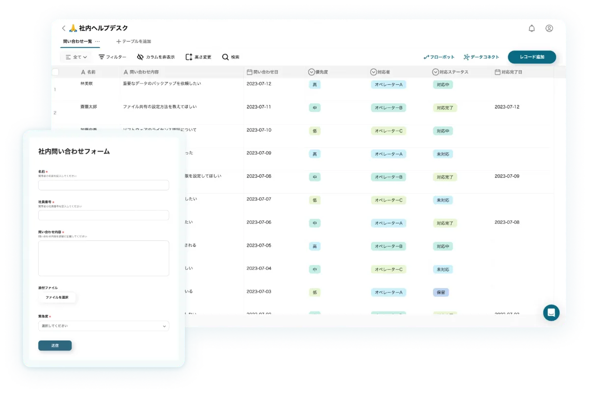 社内ヘルプデスクをノーコードで自動化！