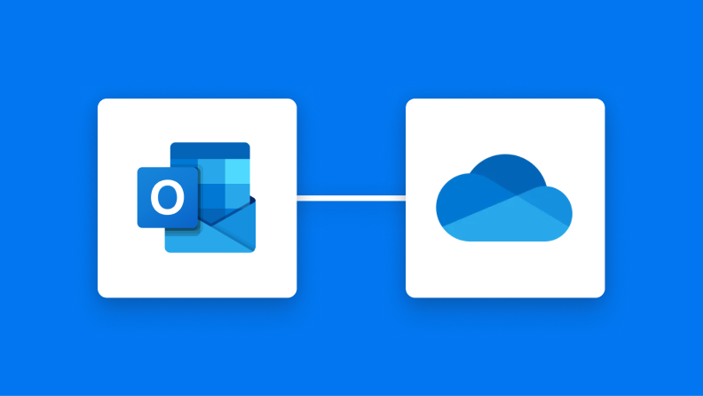 OutlookとOneDriveの連携イメージ