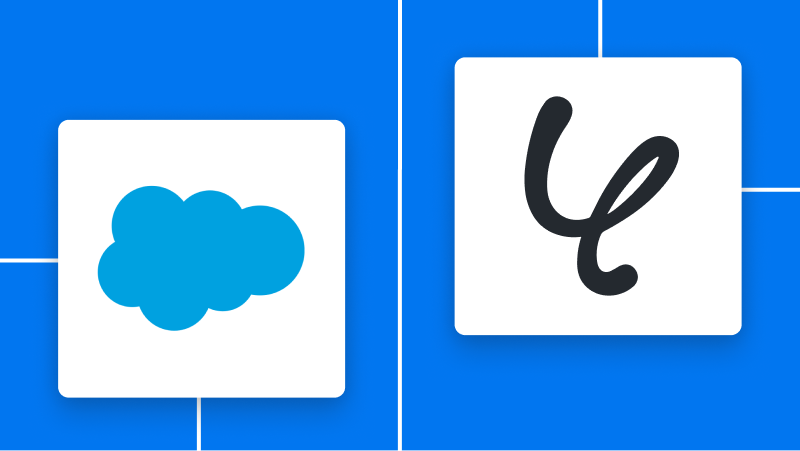 SalesforceとYoomの連携イメージ