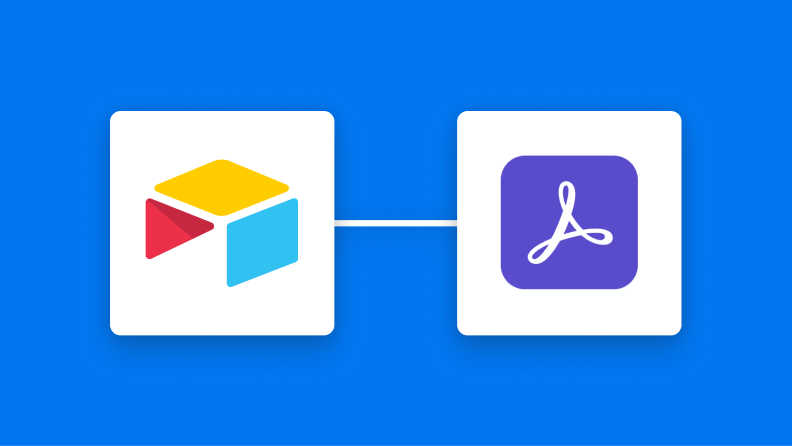 AirtableとAdobe Acrobat Signの連携イメージ