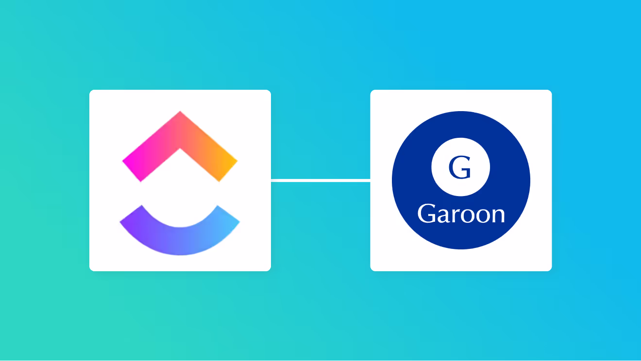 ClickUpとGaroonを連携して、ClickUpに登録したタスク情報をGaroonのカレンダーに自動で登録する方法