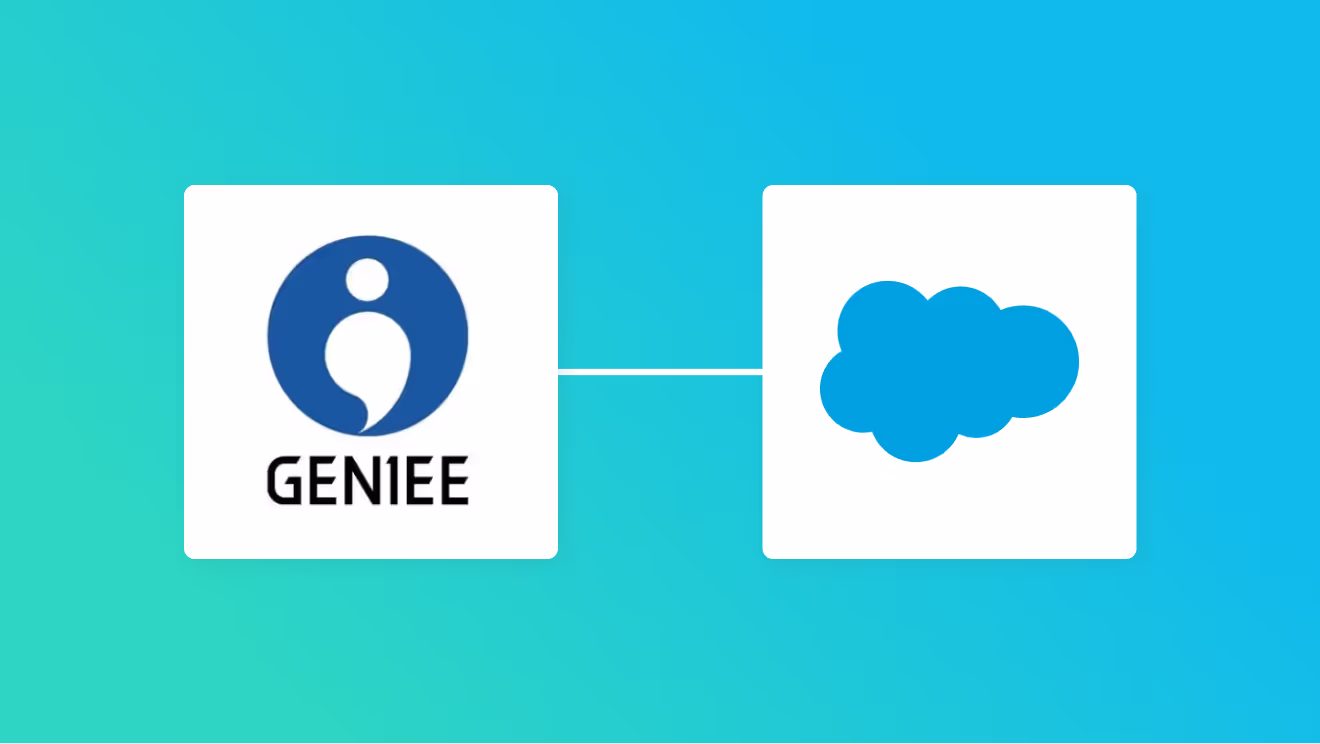GENIEE SFA/CRMとSalesforceの連携イメージ