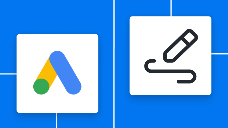 Google AdsとYoomの連携イメージ