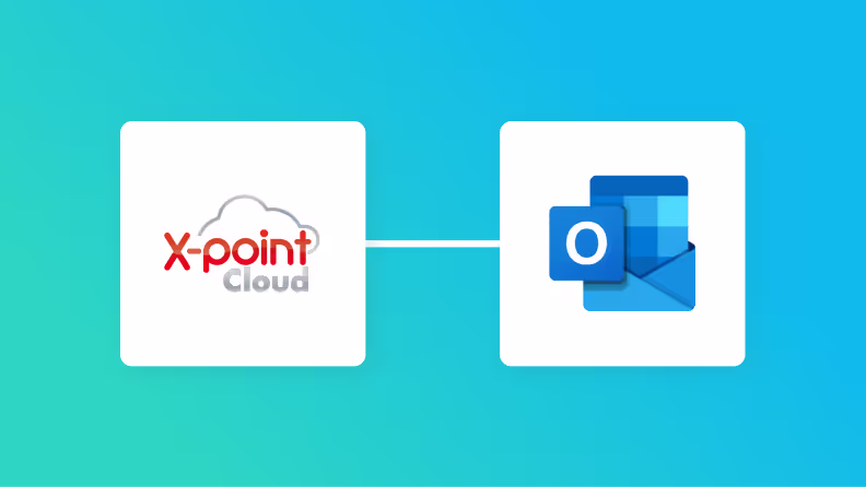 X-point CloudとOutlookの連携イメージ