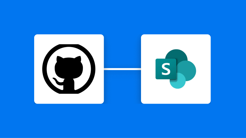 GitHubとMicrosoft SharePointの連携イメージ