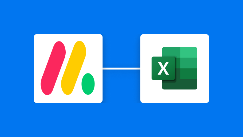 monday.comとMicrosoft Excelの連携イメージ