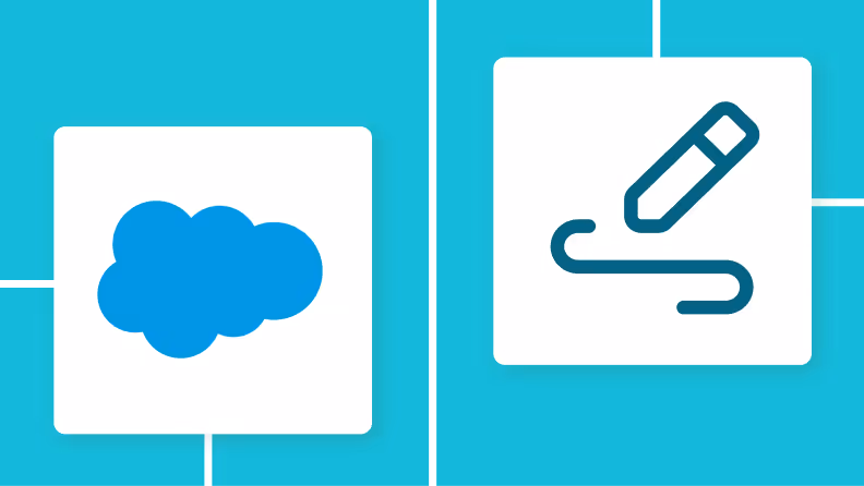 SalesforceとYoomの連携イメージ