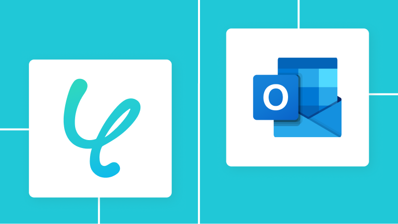 YoomのスケジュールトリガーとOutlookの連携イメージ