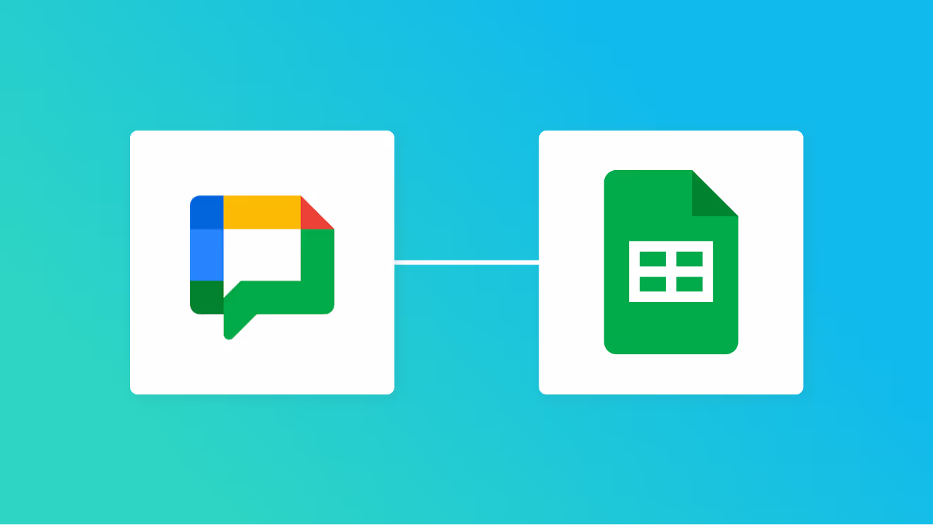 Google ChatとGoogle スプレッドシートの連携イメージ