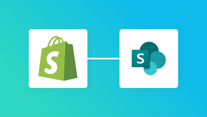 ShopifyとMicrosoft SharePointの連携イメージ