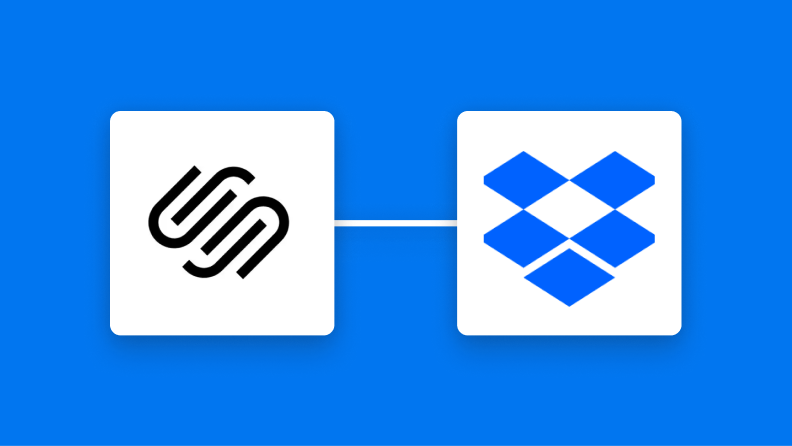 SquarespaceとDropboxの連携イメージ