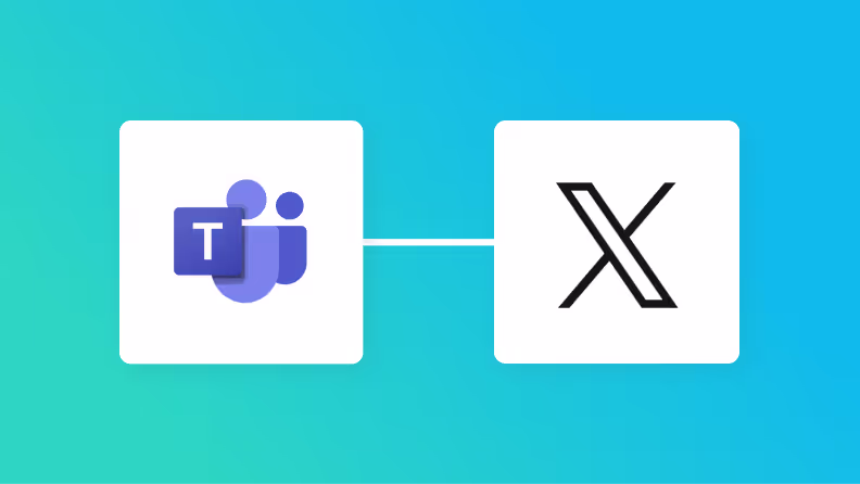 Microsoft TeamsとX（Twitter）の連携イメージ