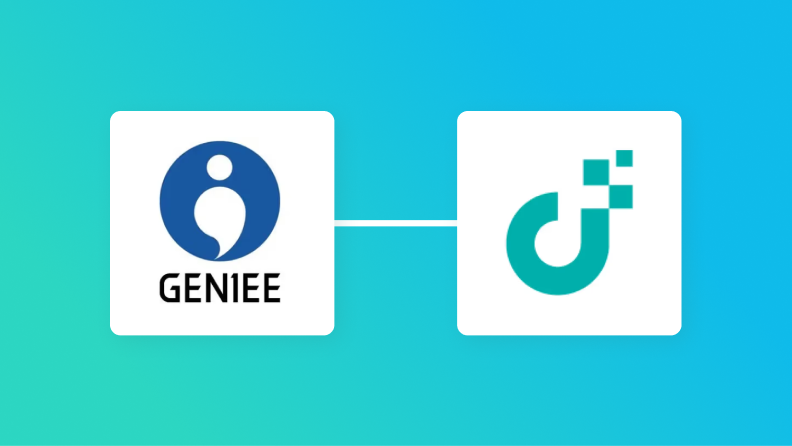 GENIEE SFA/CRMとJUST.DBの連携イメージ