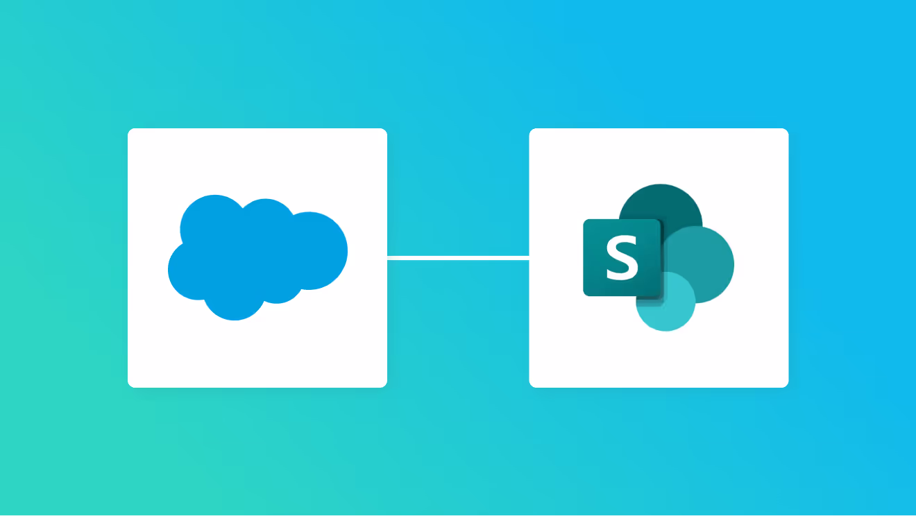 SalesforceとMicrosoft SharePointの連携イメージ
