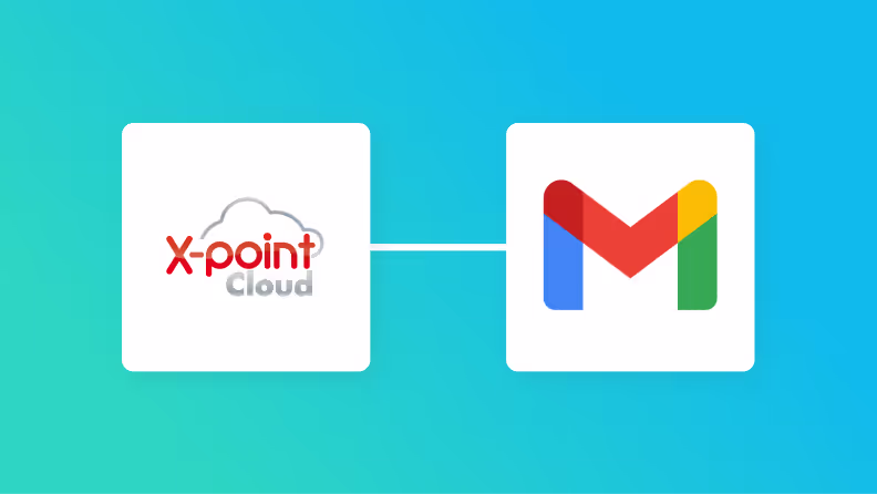 X-point CloudとGmailの連携イメージ