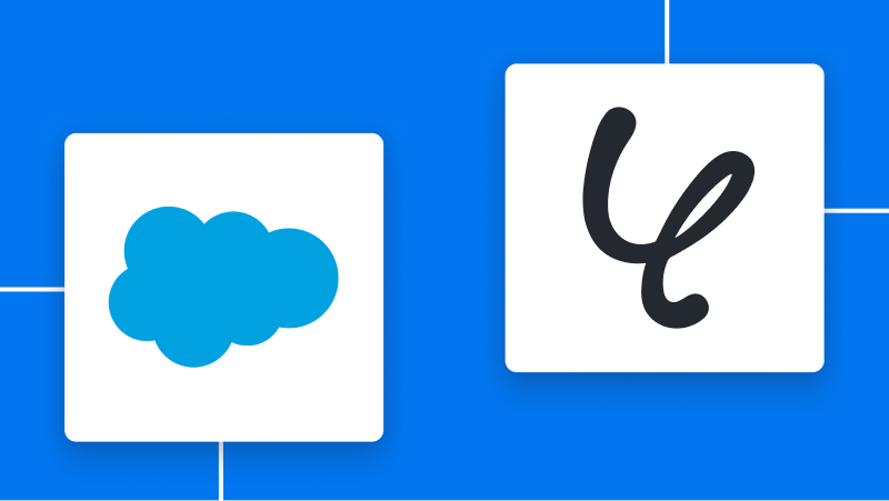 SalesforceとYoomの連携イメージ