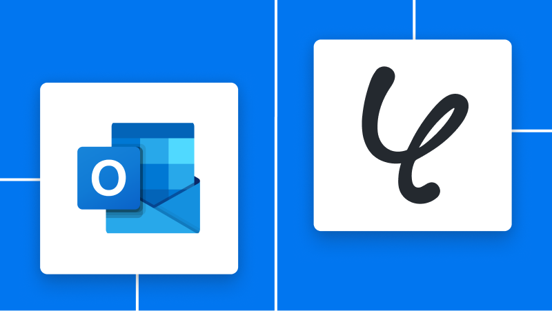 OutlookとYoomの連携イメージ