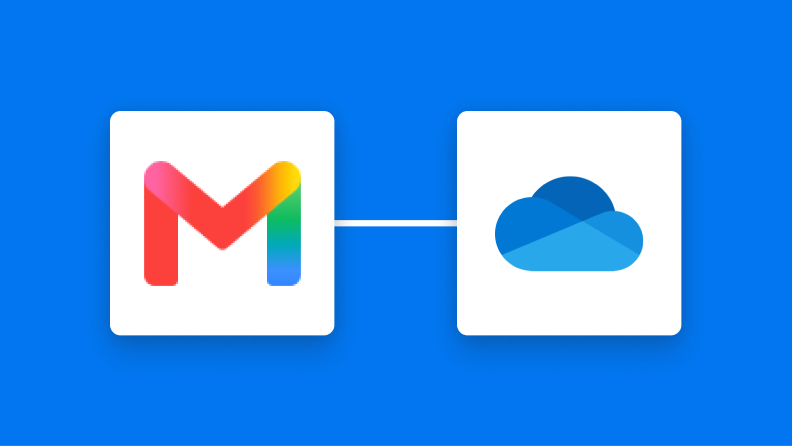 GmailとOneDriveの連携イメージ