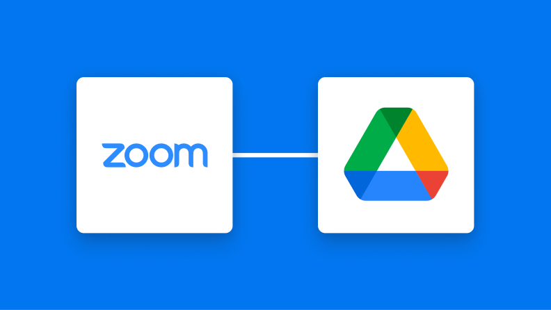 ZoomとGoogle Driveの連携イメージ
