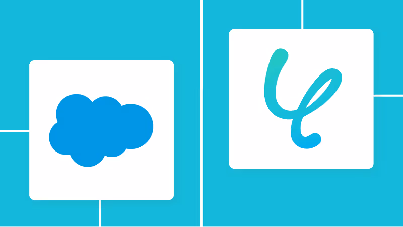 SalesforceとYoomの連携イメージ