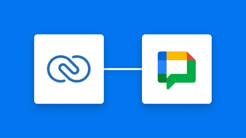 Zoho CRMとGoogle Chatの連携イメージ