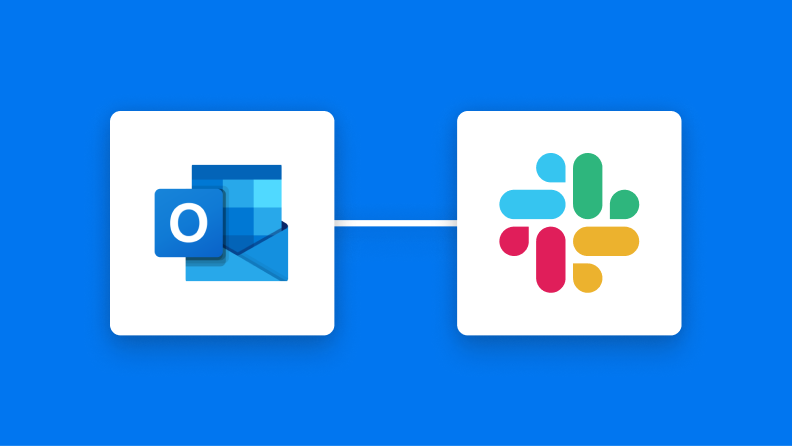 OutlookとSlackの連携イメージ
