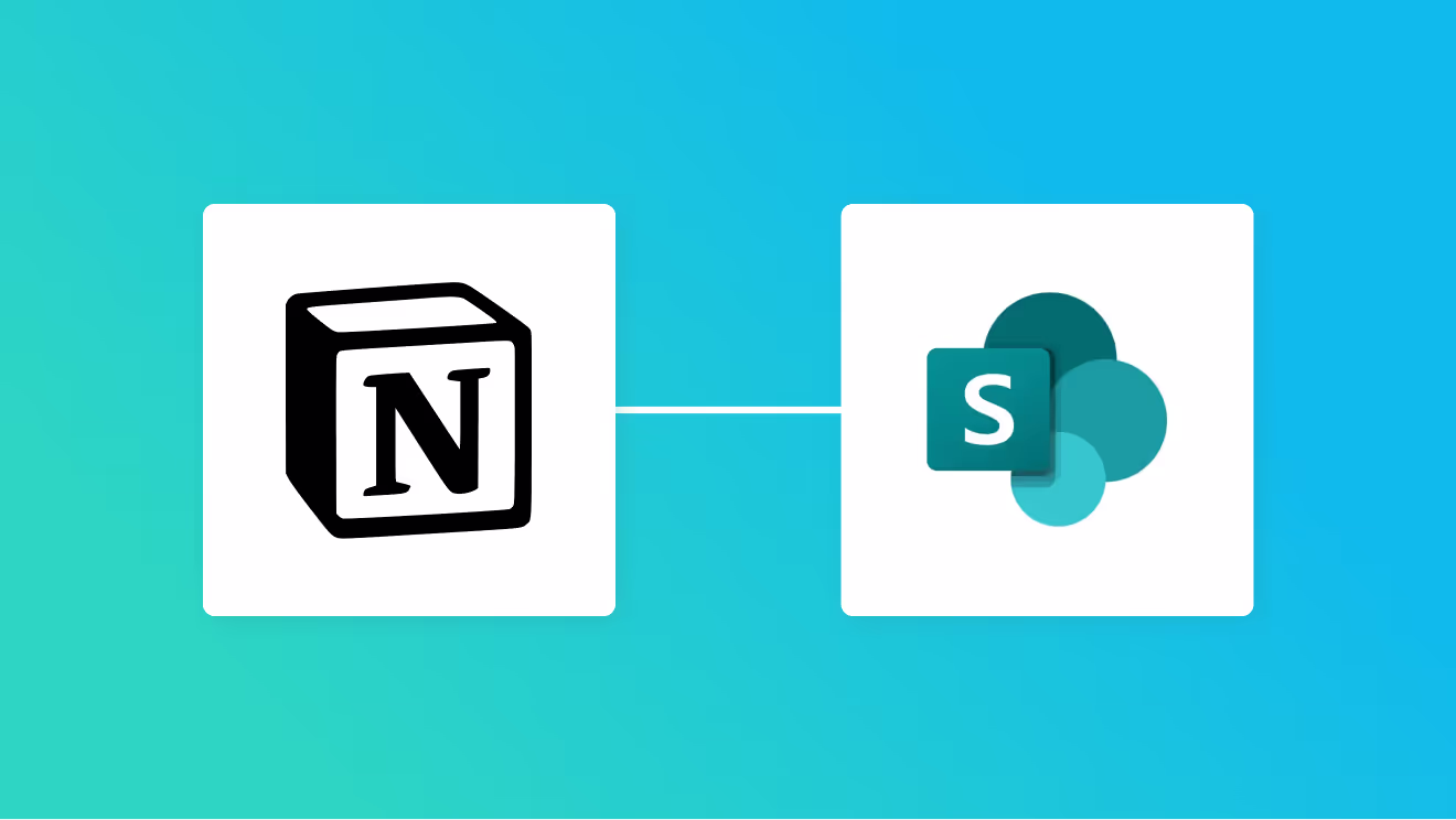 NotionとMicrosoft SharePointの連携イメージ