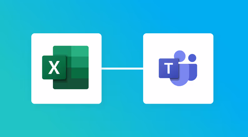 Microsoft ExcelとMicrosoft Teamsの連携イメージ
