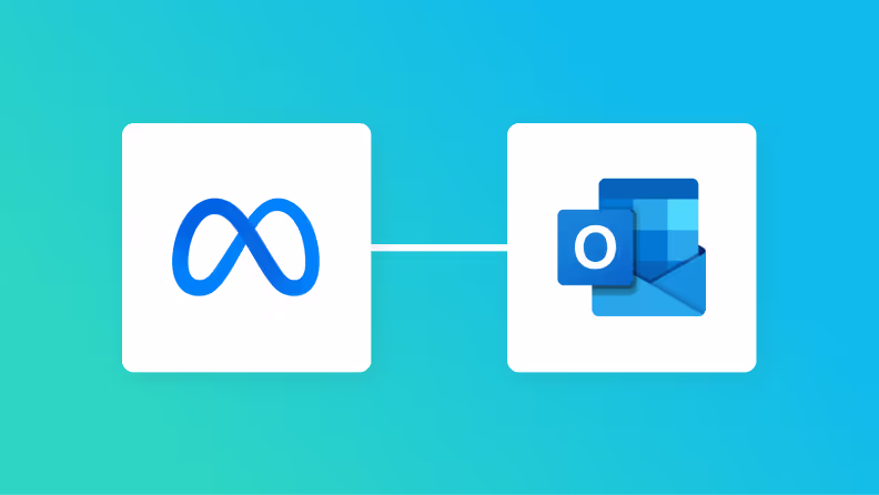Meta広告（Facebook）とOutlookの連携イメージ