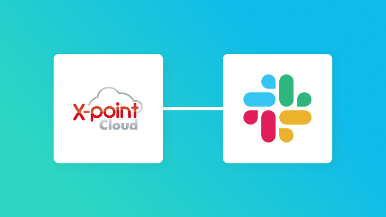 X-point CloudとSlackの連携イメージ