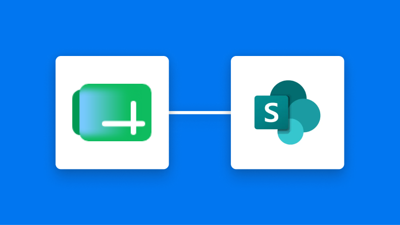 Google スプレッドシートとMicrosoft SharePointの連携イメージ