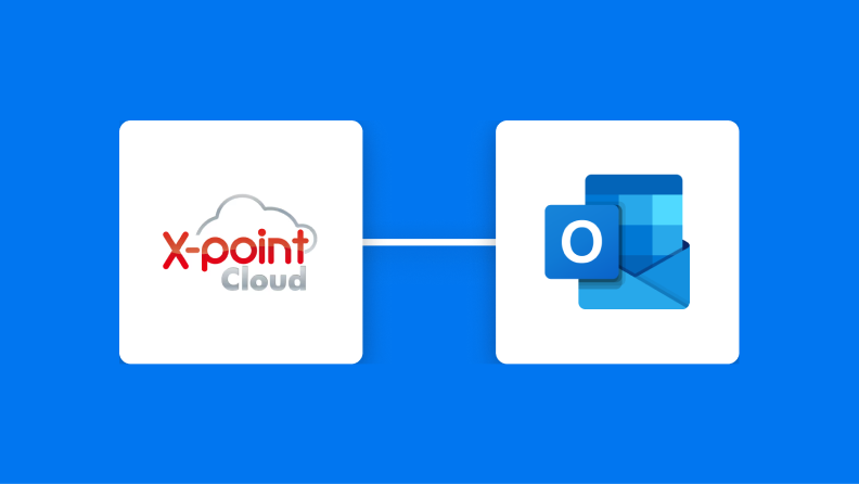 X-point CloudとOutlookの連携イメージ