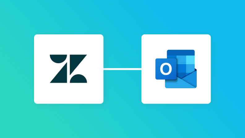 ZendeskとOutlookの連携イメージ