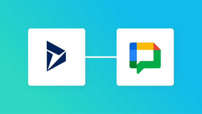 Microsoft Dynamics365 SalesとGoogle Chatの連携イメージ