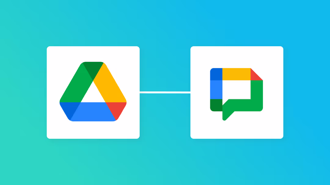 Google DriveとGoogle Chatの連携イメージ