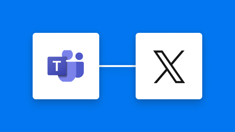 Microsoft TeamsとX（Twitter）の連携イメージ