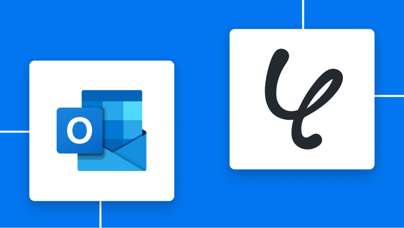 OutlookとYoomの連携イメージ