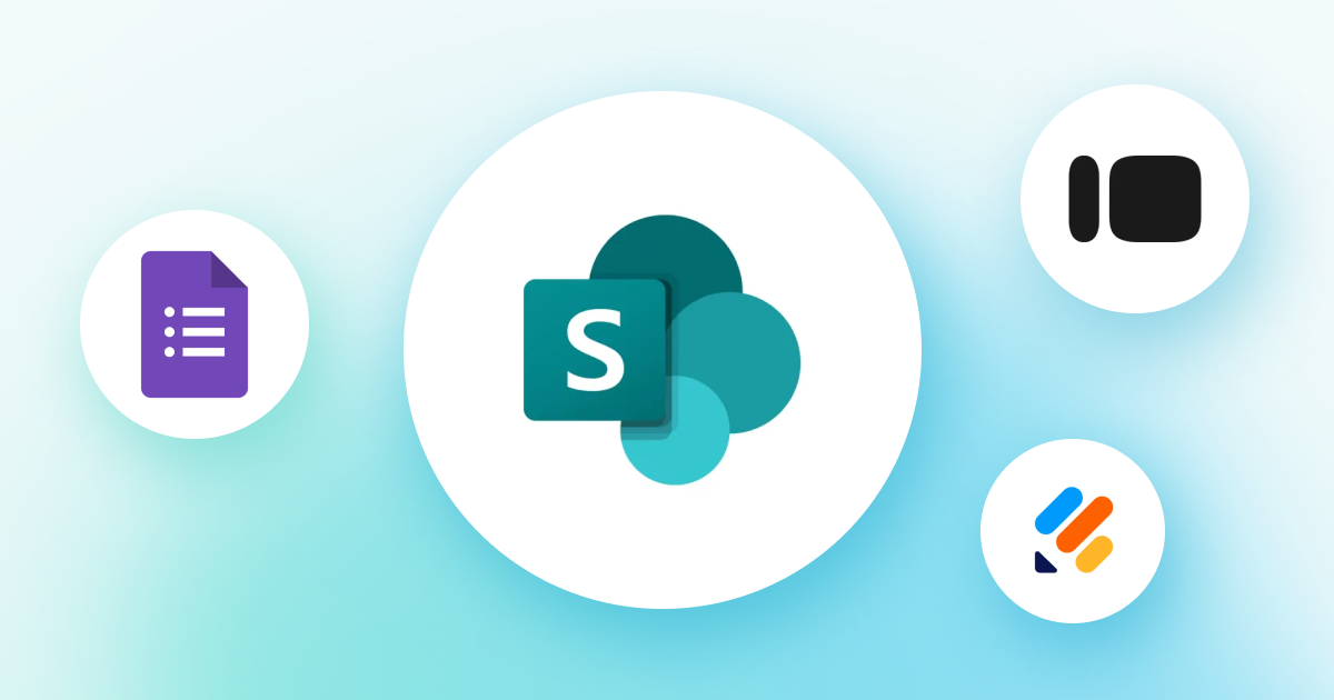 フォームとMicrosoft SharePointの連携イメージ