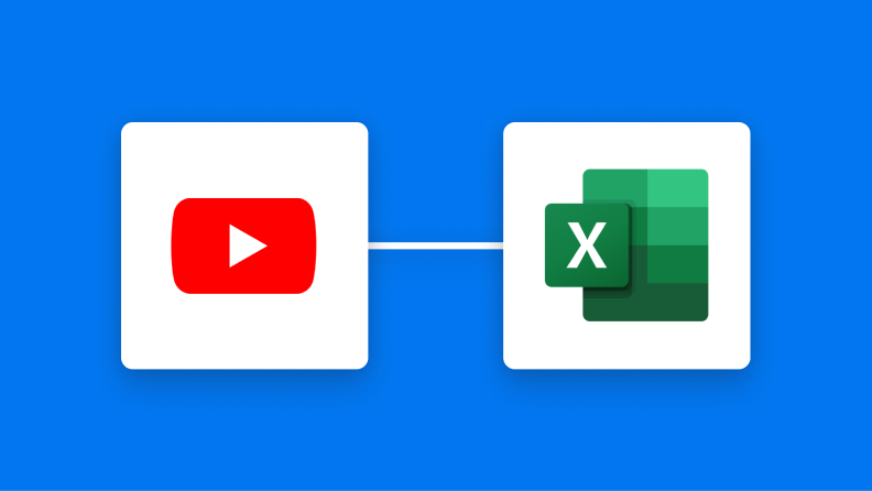 YouTubeとMicrosoft Excelの連携イメージ
