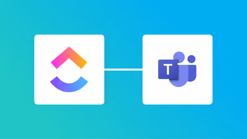 ClickUpとMicrosoft Teamsの連携イメージ