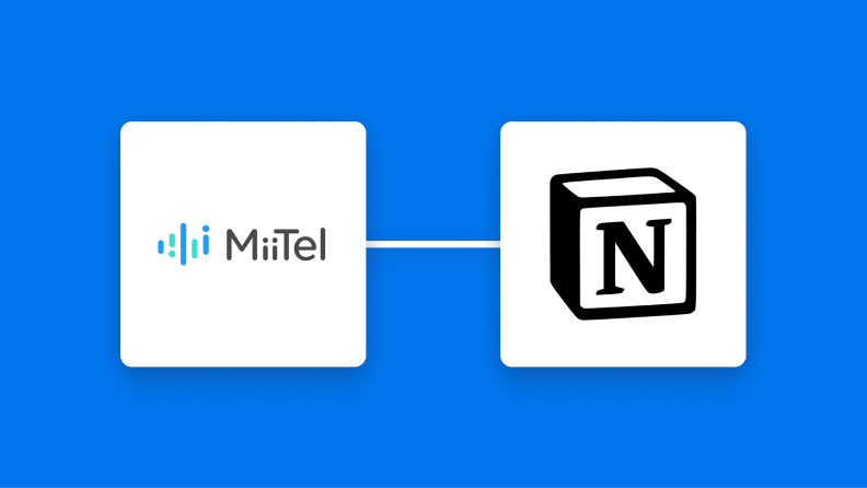 MiiTelとNotionの連携イメージ