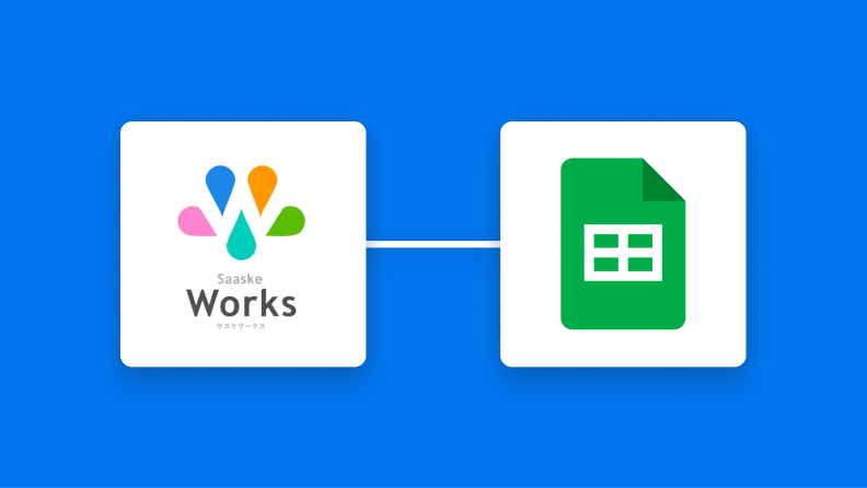 サスケWorksとGoogle スプレッドシートの連携イメージ