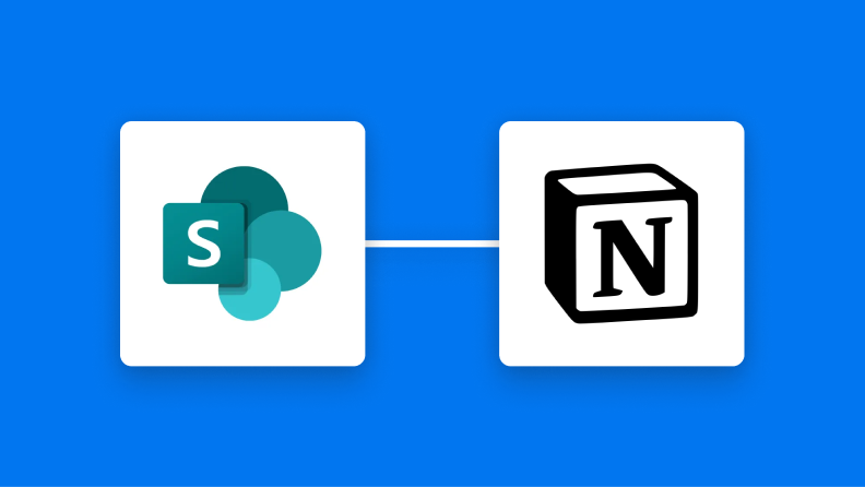 Microsoft SharePointとNotionの連携イメージ